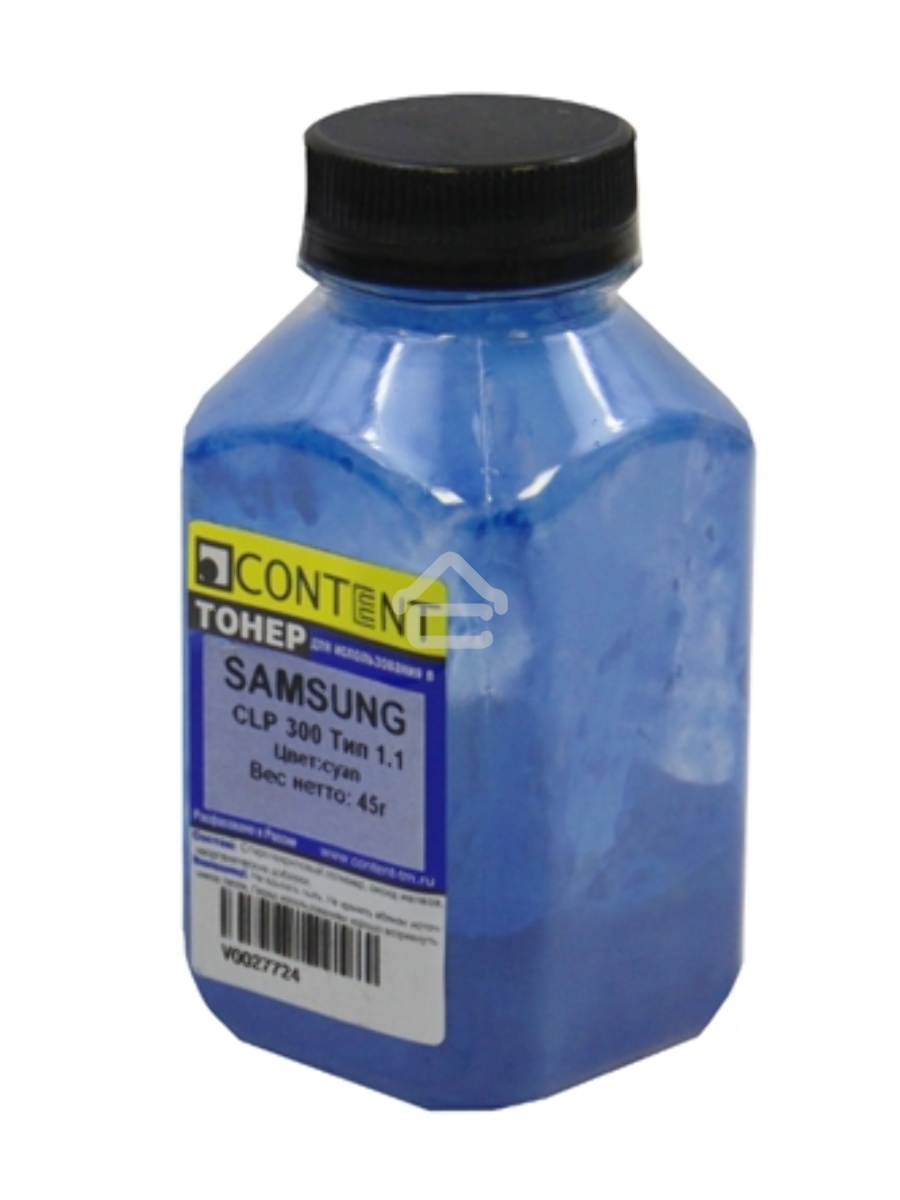 Тонер Samsung CLP 300 (Content) Тип 1.1, C, 45 г, банка