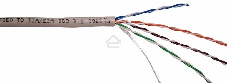 Кабель информационный Lanmaster TWT-5EUTP2-LSZH кат.5е U/UTP не экранированный 2X2X24AWG LSZH внутренний 305м белый	