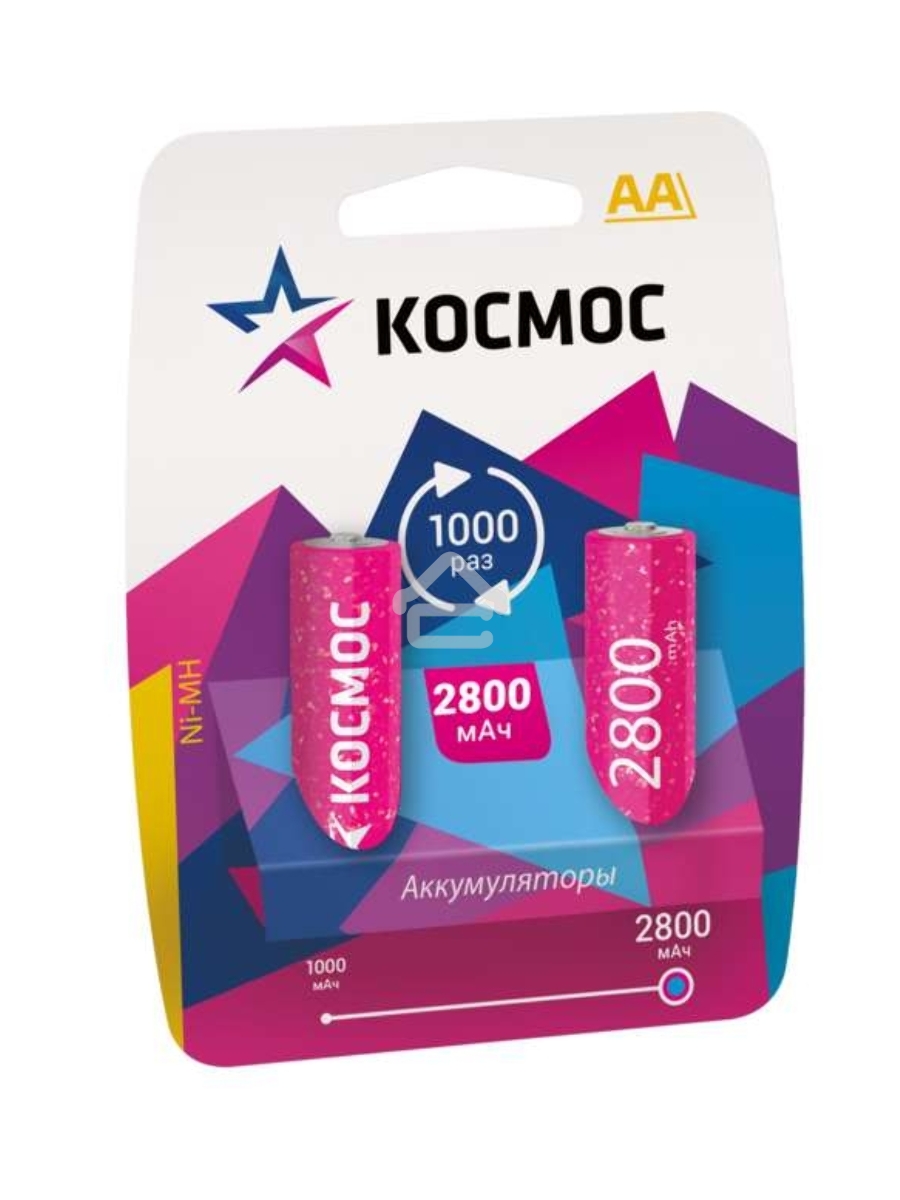 Аккумулятор КОСМОС KOCR6NIMH2800MAH2BLR6 NiMn 2800мАч BP-2(блист.2шт.) ЦЕНА ЗА 1 шт