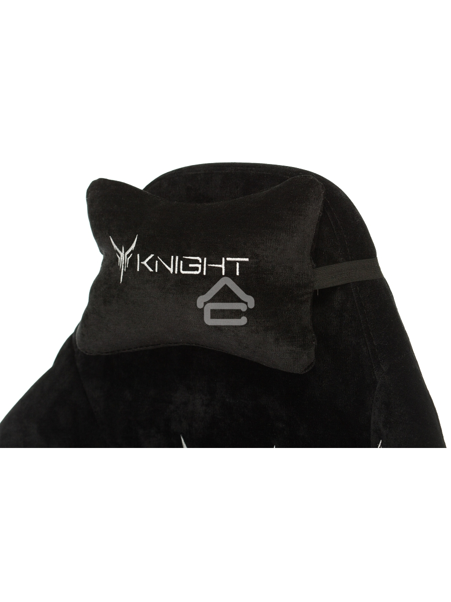 Кресло игровое Knight N1 Fabric черный Light-20, с подголов. крестовина металл