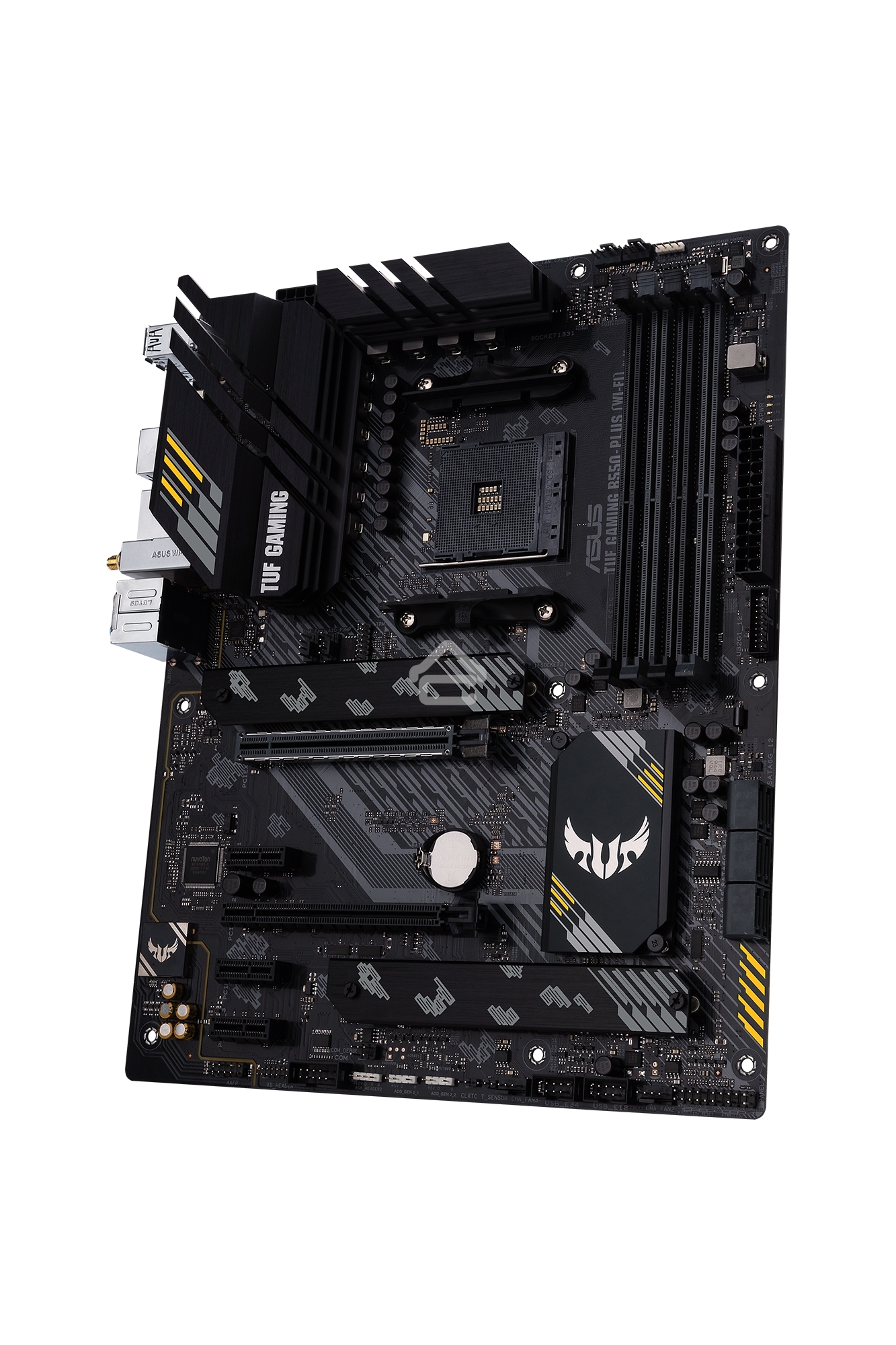 Материнская плата ASUS TUF GAMING B550-PLUS WIFI II, AM4, AMD B550, 4xDDR4, 6xSATA, 2xM.2, 1xPCI-E 3.0 x16, 1xPCI-E 4.0 x16, 3xPCI-E x1, 1xDP, 1xHDMI, 1x 2.5Gb LAN, 2xUSB-A 3.2 Gen 1, 1xUSB-A 3.2 Gen 2, 1xUSB-C 3.2 Gen 2, 3x3.5 мм, 7.1, ATX