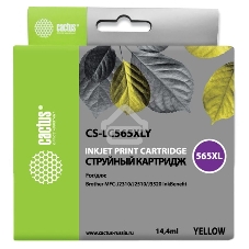 Картридж струйный Cactus CS-LC565XLY желтый (14,4 мл) для Brother MFC-J2510