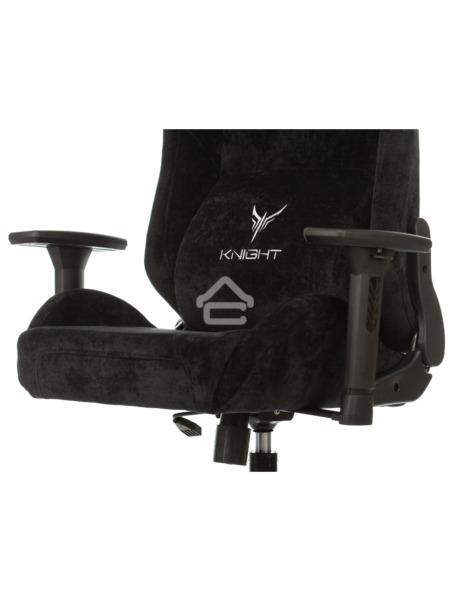 Кресло игровое Knight N1 Fabric черный Light-20, с подголов. крестовина металл