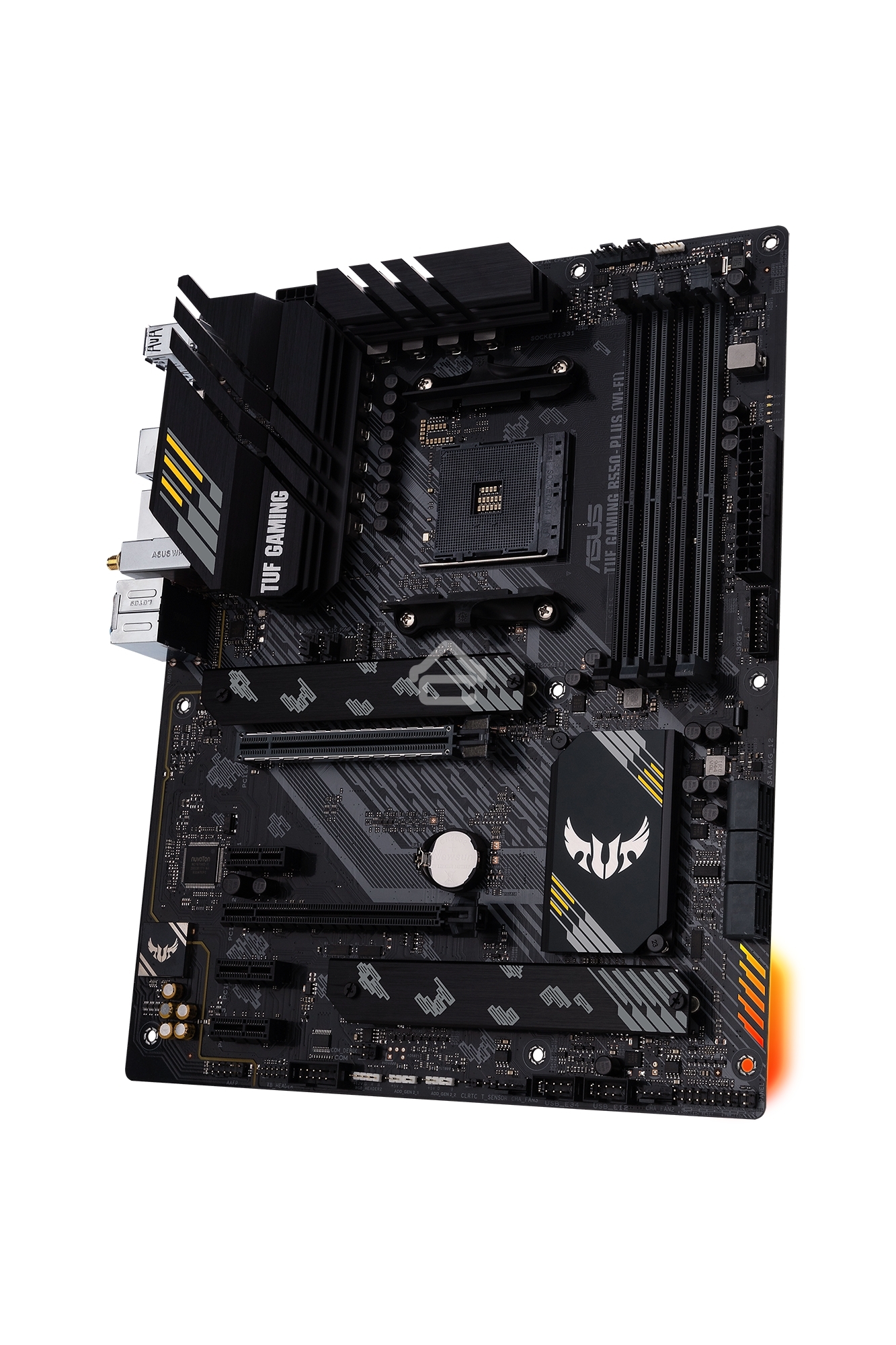 Материнская плата ASUS TUF GAMING B550-PLUS WIFI II, AM4, AMD B550, 4xDDR4, 6xSATA, 2xM.2, 1xPCI-E 3.0 x16, 1xPCI-E 4.0 x16, 3xPCI-E x1, 1xDP, 1xHDMI, 1x 2.5Gb LAN, 2xUSB-A 3.2 Gen 1, 1xUSB-A 3.2 Gen 2, 1xUSB-C 3.2 Gen 2, 3x3.5 мм, 7.1, ATX