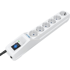 Сетевой фильтр Pilot L (GP) 172 3 м, 6 розеток, белый, коробка