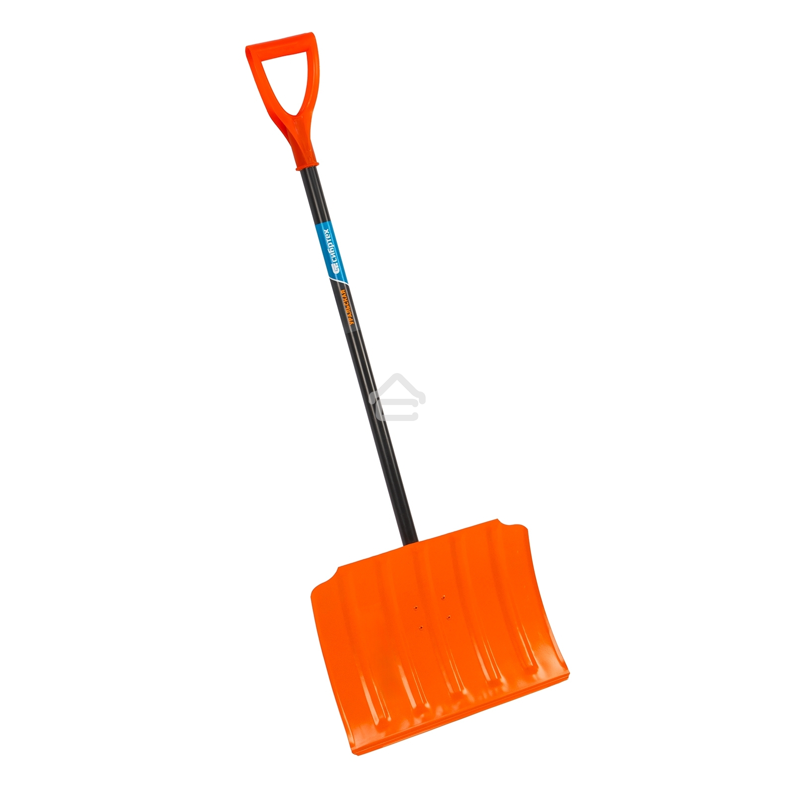 Лопата для уборки снега Сибртех стальная, 470х335х1335 мм, стальной черенок,