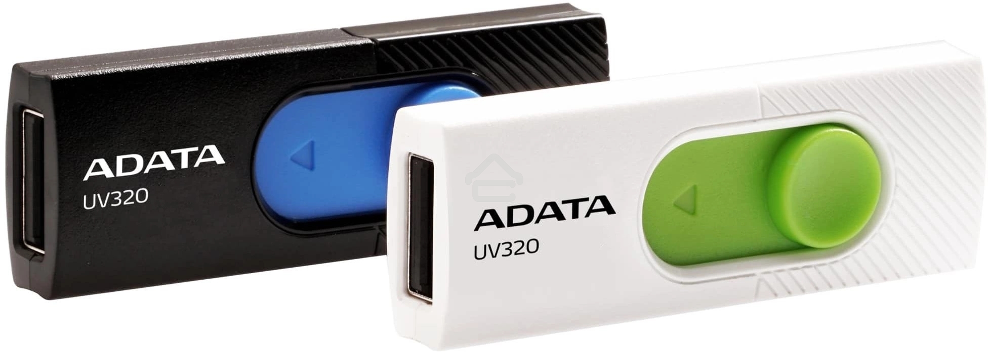 Флешка USB R/W ADATA R/W 64GB ADATA UV320, USB 3.1, черный/Голубой