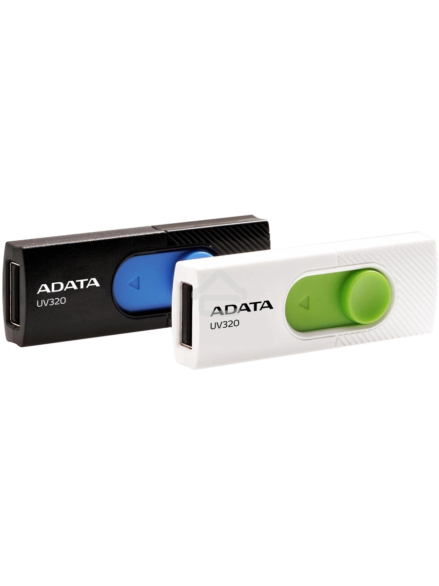 Флеш диск 64GB ADATA UV320, USB 3.1, Черный/Голубой
