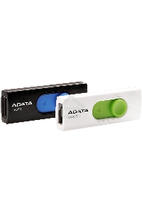 Флеш диск 64GB ADATA UV320, USB 3.1, Черный/Голубой