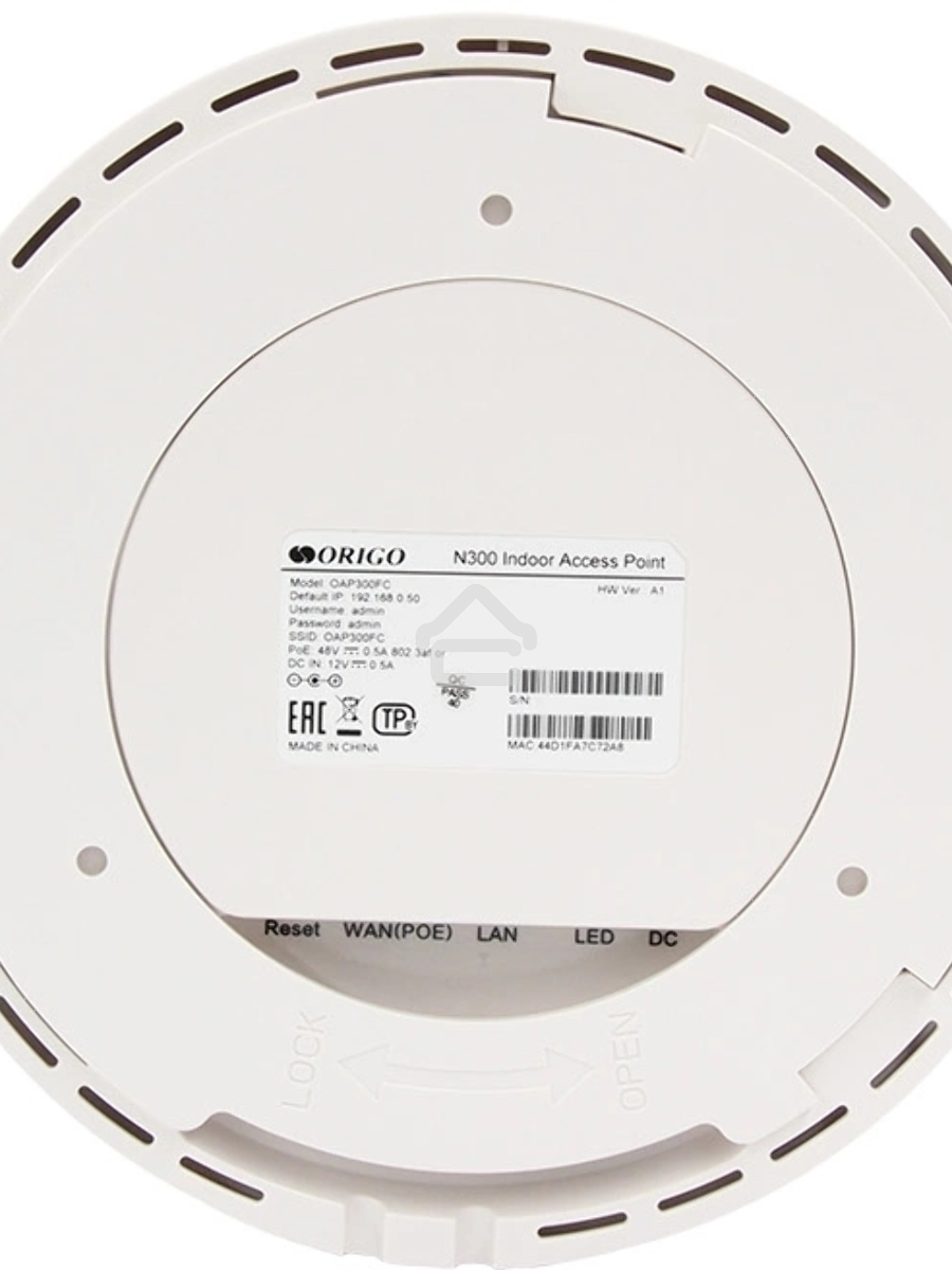 Точка доступа Origo OAP300FC (OAP300FC/A1A) N300 10/100BASE-TX белый