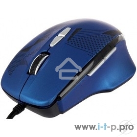 Мышь проводная Qumo Office Enigma M59 синий, 2400 dpi, USB, кнопки - 7