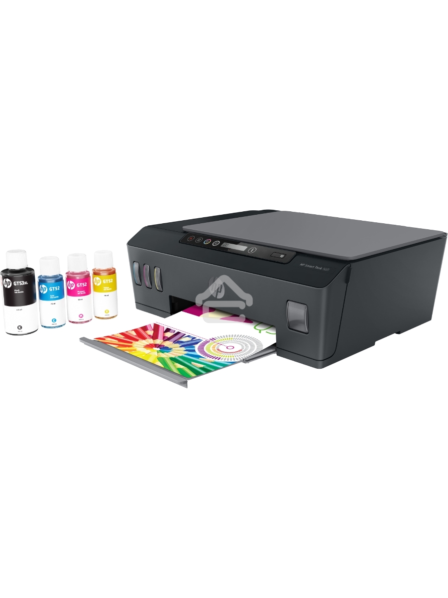 МФУ струйный HP Smart Tank 500 (4SR29A), A4, цветной, печ. до 22 стр/мин. (ч/б) до 16 стр/мин. (цвет), скан. до 8 стр/мин. (ч/б) 4 стр/мин. (цвет), 1200x1200dpi, USB