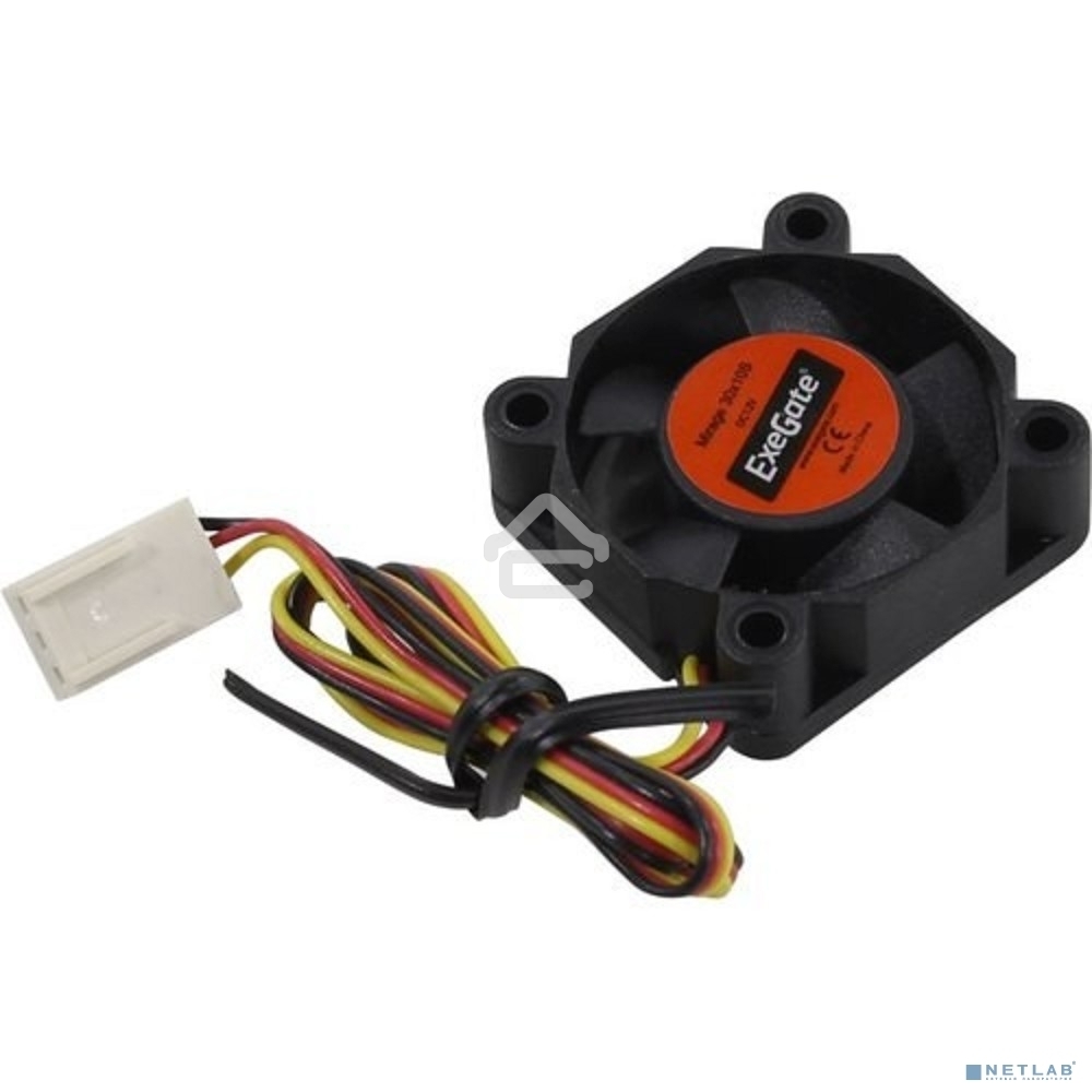 Вентилятор для корпуса ExeGate EX03010S3P черный, 30 мм, 10000 об/мин, 28.5 дБ, 3 pin