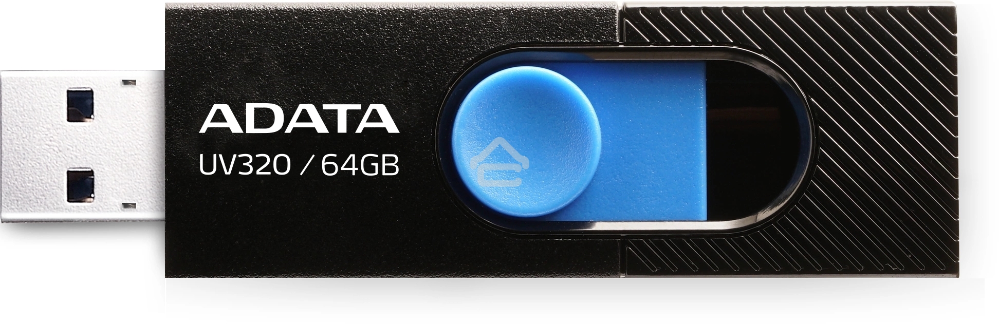 Флешка USB R/W ADATA R/W 64GB ADATA UV320, USB 3.1, черный/Голубой