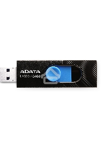 Флеш диск 64GB ADATA UV320, USB 3.1, Черный/Голубой