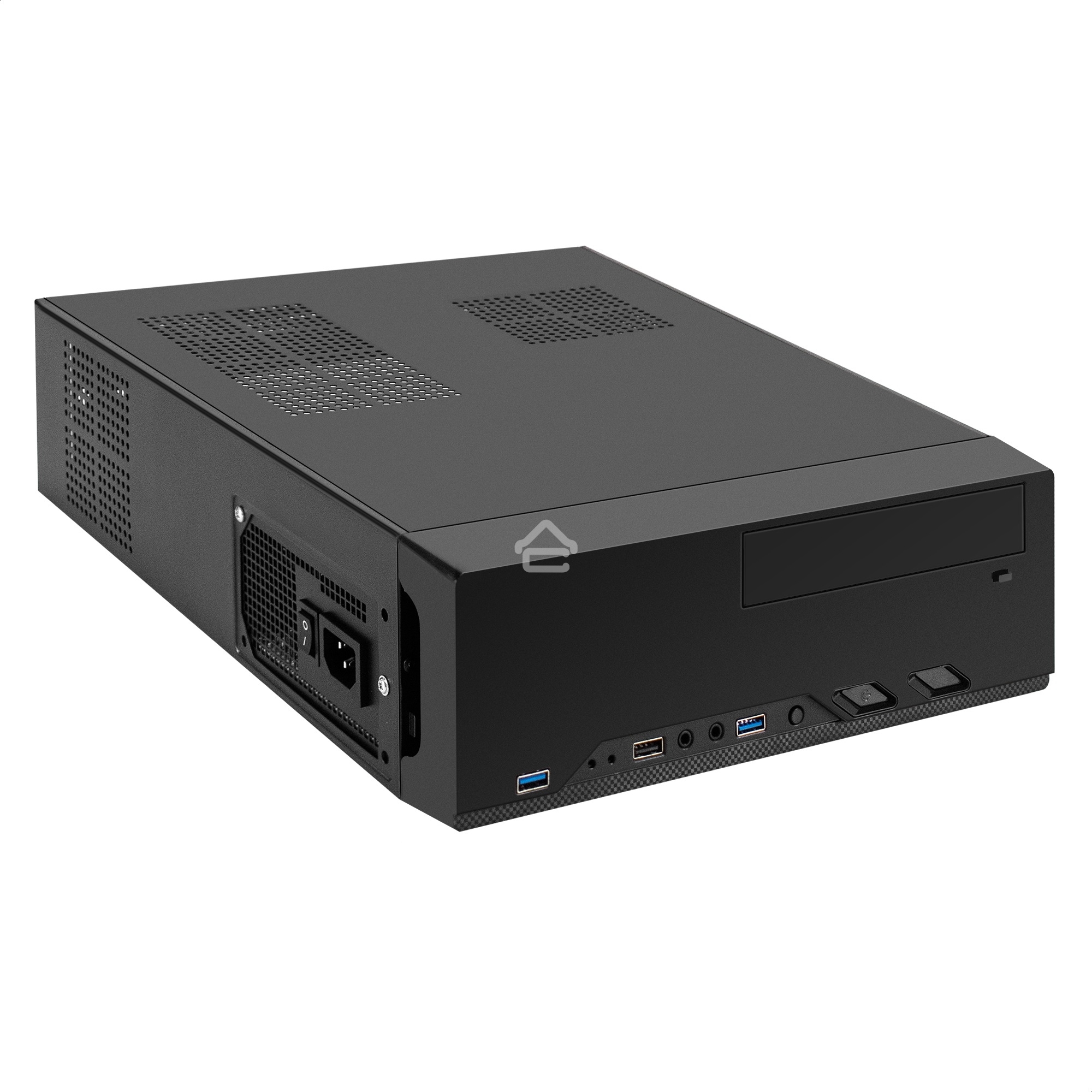 Компьютерный корпус Desktop ExeGate MI-208U2 (mini-ITX/mATX, без БП, 1хUSB+2хUSB 3.0, аудио, черный)