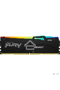 Оперативная память Kingston Fury Beast Black RGB, DDR5, 8GB (1x8GB), 5600MHz, CL36, с радиатором, RGB, черный