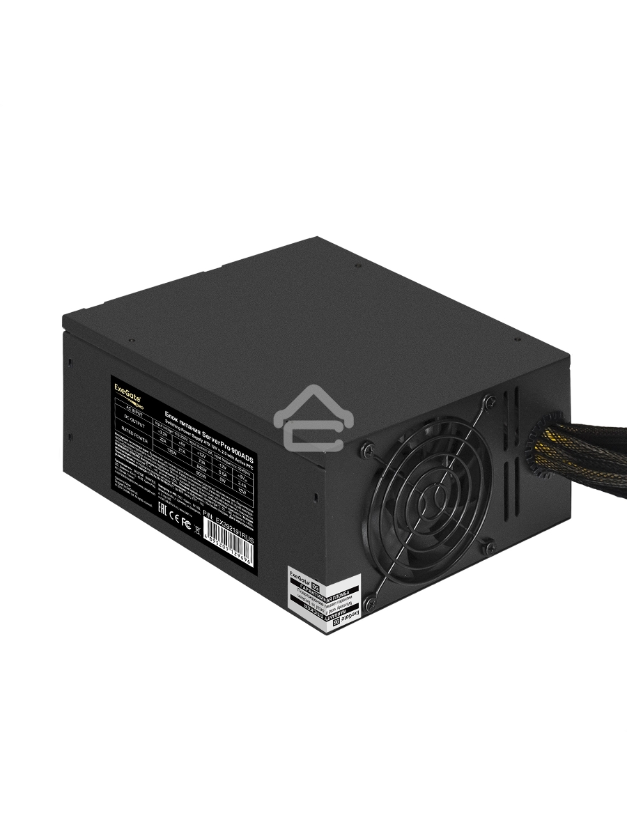 Серверный блок питания900W ExeGate ServerPRO-900ADS (ATX, APFC, КПД 82% (80 PLUS), 2x8cm fans, 24pin, 2x(4+4)