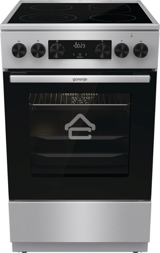 Плита электрическая Gorenje GECS5C70XA серебристый, конфорок 4 электрических, духовка 70 л, 50 см x 85 см x 59.4 см