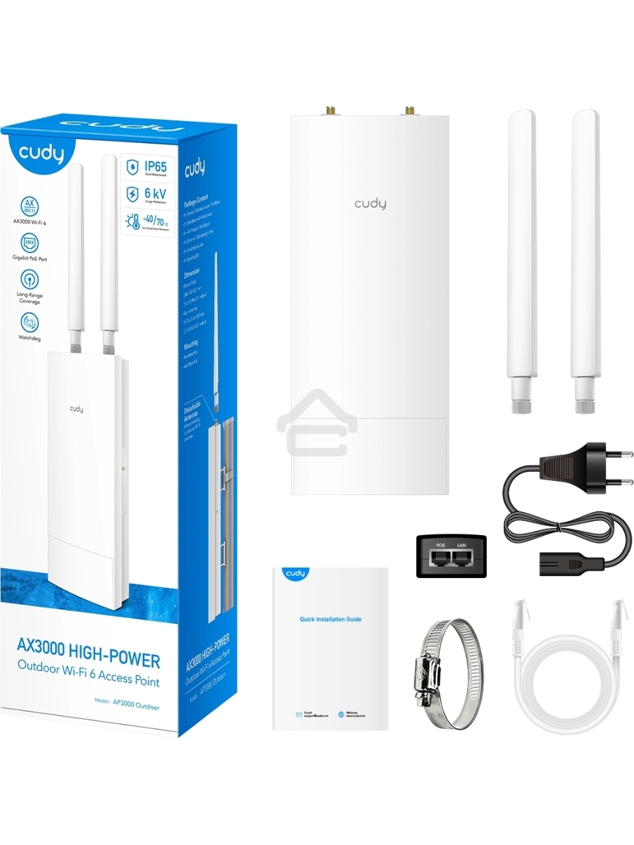 Точка доступа Cudy AP3000 AX3000 10/100/1000/2500BASE-T белый