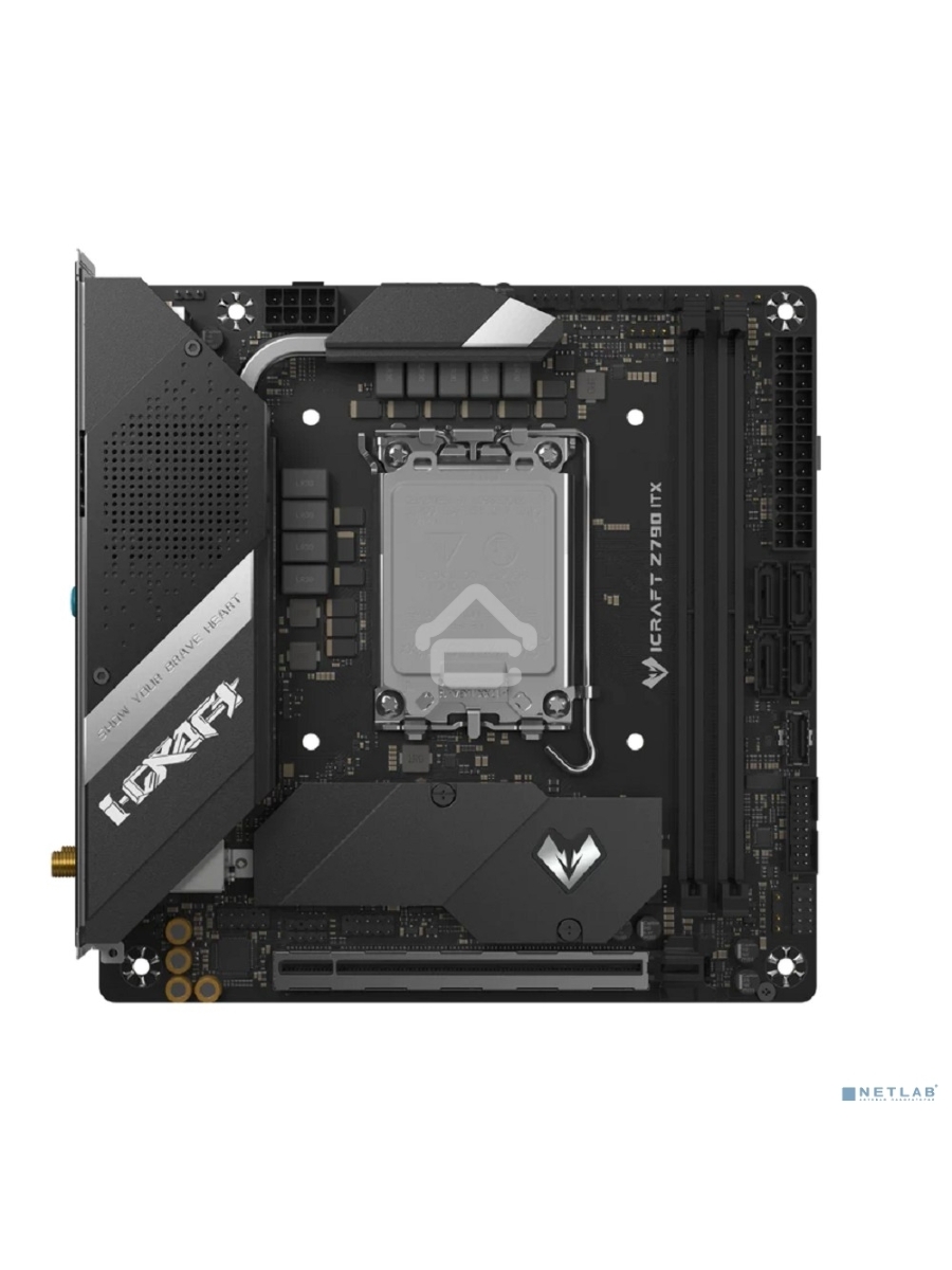 Материнская плата Maxsun iCraft Z790ITX WI-FI, LGA1700, Intel Z790, 2xDDR5, 4xSATA, 2xM.2, 1xPCIe 5.0 x16, 1xDP, 1xHDMI, 1x2.5Gb LAN, Wi-Fi 6E, Bluetooth 5.3, 1xUSB-C 20Gbps, 4xUSB-A 5Gbps, 4xUSB-A 2.0, 2x3.5 мм, 5.1, mini-ITX
