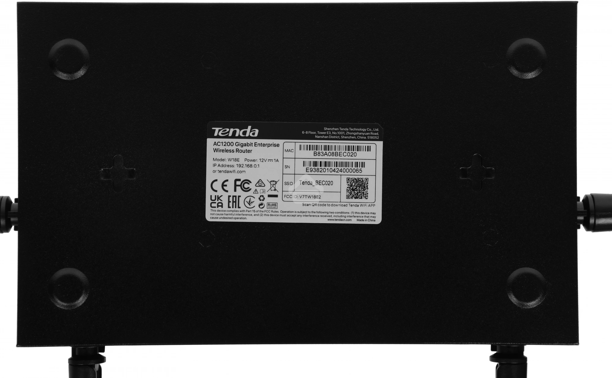 Гигабитный беспроводной маршрутизатор Tenda W18E точки доступа AC1200, до 300 Мбит/с на 2,4 ГГц + до 867 Мбит/с на 5 ГГц