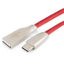 Кабель USB2.0 Cablexpert CC-G-USBC01R-1M, AM/Type-C, серия Gold, длина 1м, красный, блистер