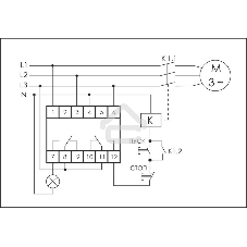 Реле контроля наличия и чередования фаз CKF-318-1 (контроль чередования; слипания фаз; регулировка верх. и нижн. порога напряжения; регулировка задержки отключения; 1 модуль; монтаж на DIN-рейке)(аналог РНПП-311М) F&F EA04.002.007