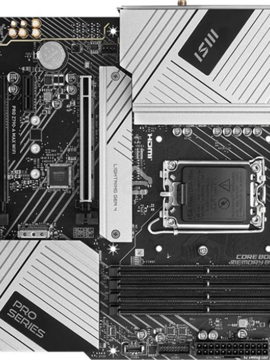Материнская плата MSI PRO Z790-A MAX WIFI, LGA 1700, Intel Z790, 4xDDR5, 6xSATA, 4xM.2, 1xPCI-E 5.0 x16, 1xPCI-E 4.0 x16, 1xPCI-E 3.0 x16, 1xPCI-E x1, 1xHDMI, 1xDP, 1x2.5Gb LAN, 2xUSB-A 2.0, 2xUSB-A 3.2 Gen 1, 3xUSB-A 3.2 Gen 2, 1xUSB-C 3.2 Gen 2x2, 5x3.5
