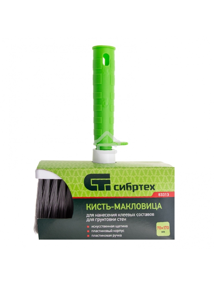 Кисть-макловица, 70*170, искусственная щетина, пластиковый корпус, пластиковая ручкаСибртех