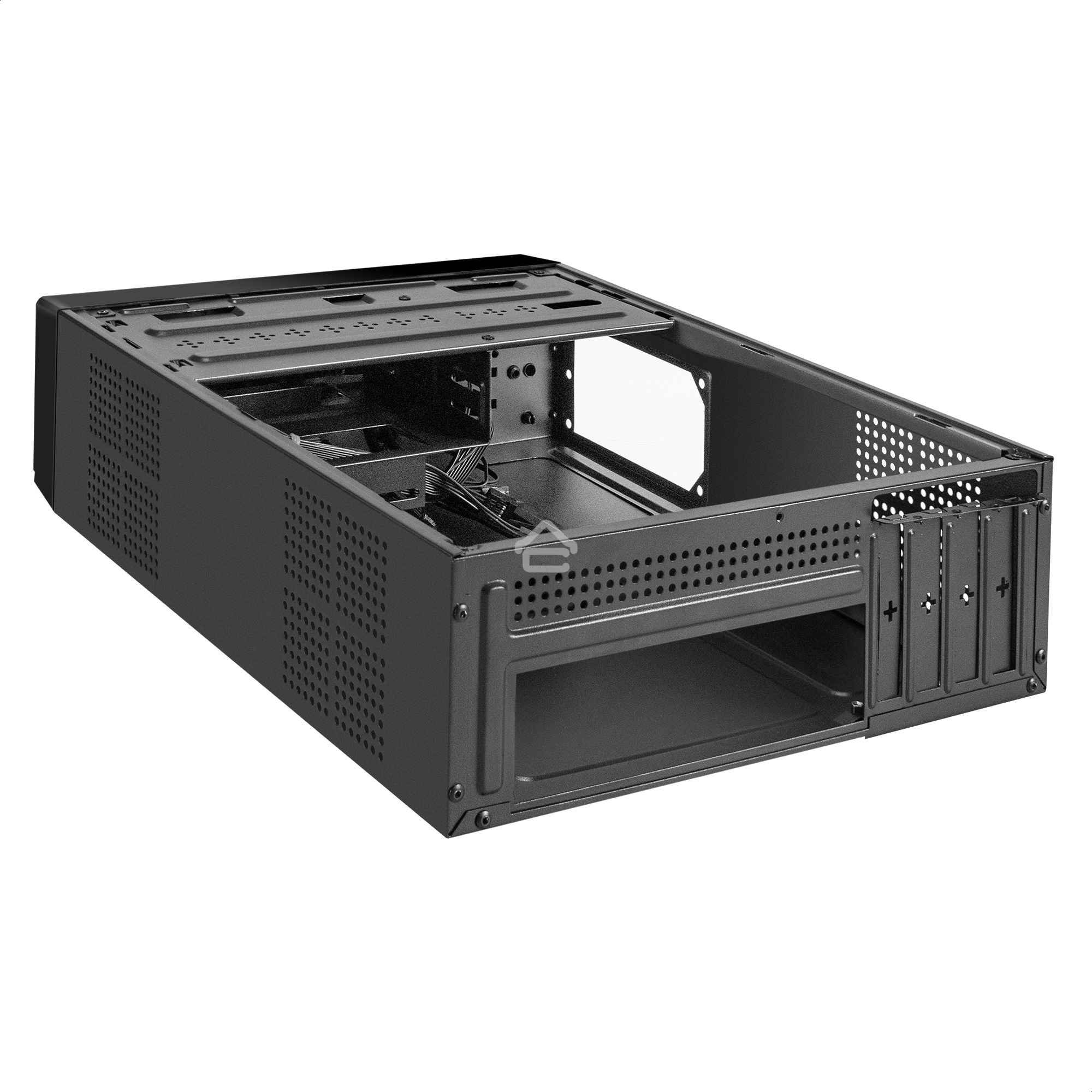 Компьютерный корпус Desktop ExeGate MI-208U2 (mini-ITX/mATX, без БП, 1хUSB+2хUSB 3.0, аудио, черный)