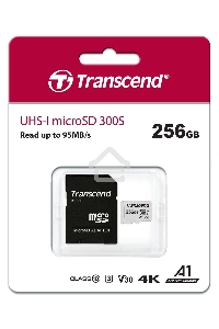 Флеш карта microSD 256GB Transcend microSDXC Class 10 UHS-I U3, V30, A1, (SD адаптер), TLC
