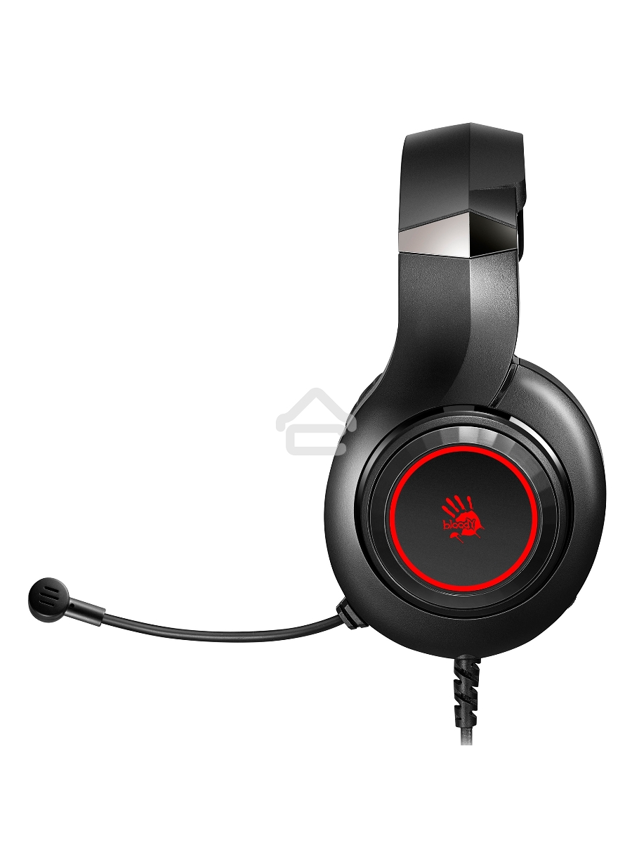 Наушники с микрофоном A4 Bloody G220S черный 2м мониторные USB оголовье (G220S USB/ BLACK)