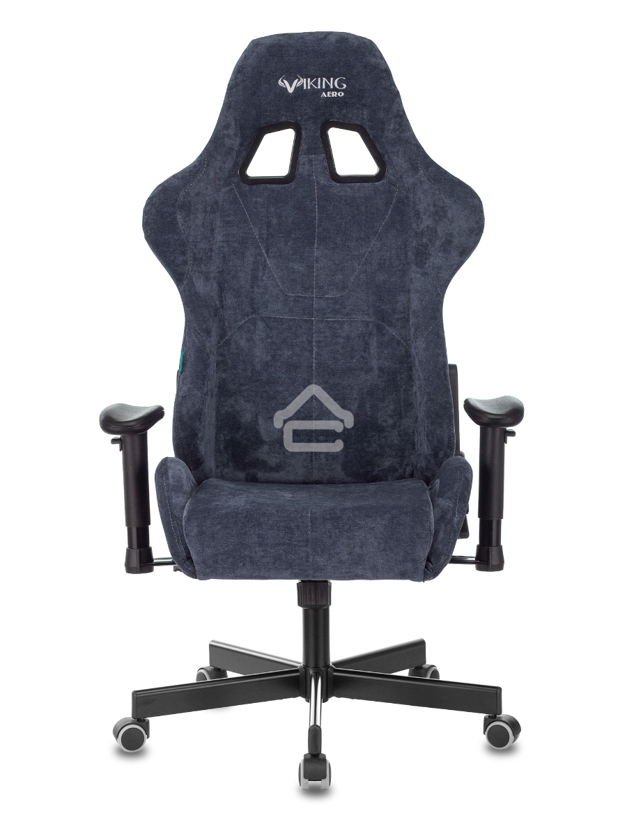 Кресло игровое Бюрократ VIKING KNIGHT LT27 FABRIC синий крестовина металл/пластик