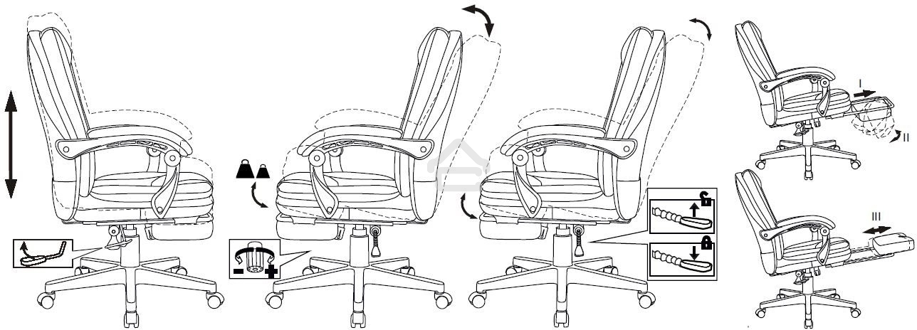 Кресло руководителя Бюрократ CH-868N-F черный, эко.кожа, крестов. пластик, подст.для ног