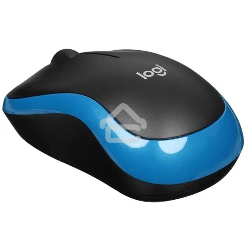 Мышь беспроводная Logitech M185 синий, 1000 dpi, радиоканал, USB, кнопки - 3