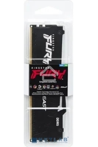 Оперативная память Kingston Fury Beast Black RGB, DDR5, 8GB (1x8GB), 5600MHz, CL36, с радиатором, RGB, черный