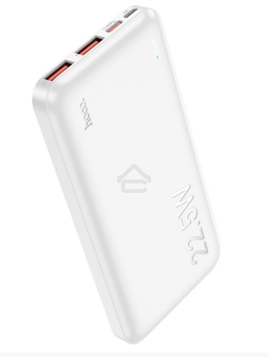 Мобильный аккумулятор Hoco J101 Astute 10000mAh QC3.0/PD3.0 22.5W 5A 2xUSB-A/USB-C белый (J101 ASTUTE WHITE)