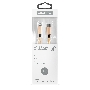 Кабель Qumo MFI, Type-С -Apple 8 pin, 1м, Type-C, 5В, 2,4А, 12W, нейлоновая оплетка, металлический коннектор, золото