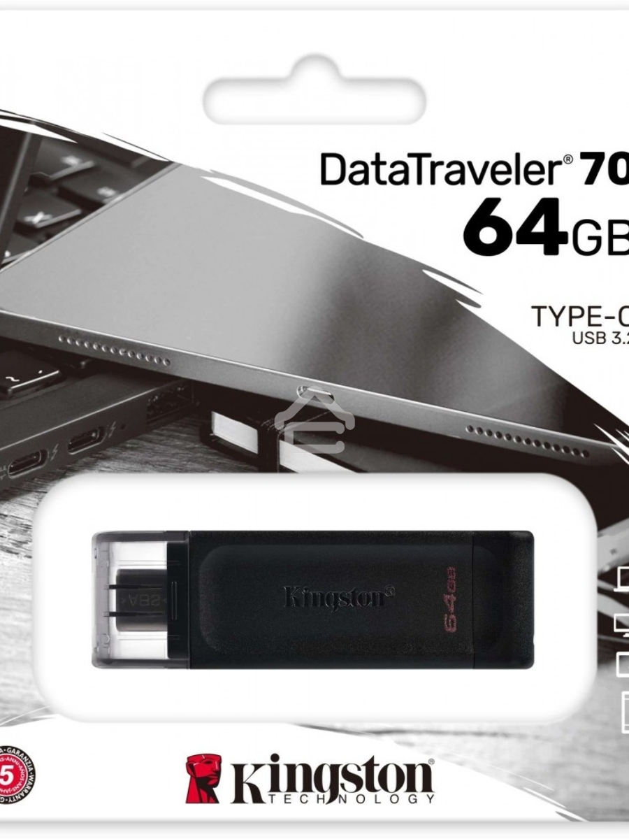 Флеш диск Kingston 64Gb DataTraveler DT70 <DT70/64GB>, USB-C 3.2 Gen 1