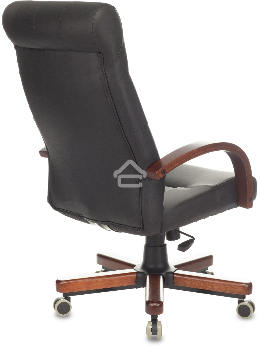 Кресло руководителя Бюрократ T-9928WALNUT/ECO черный, эко.кожа, крестовина металл/дерево