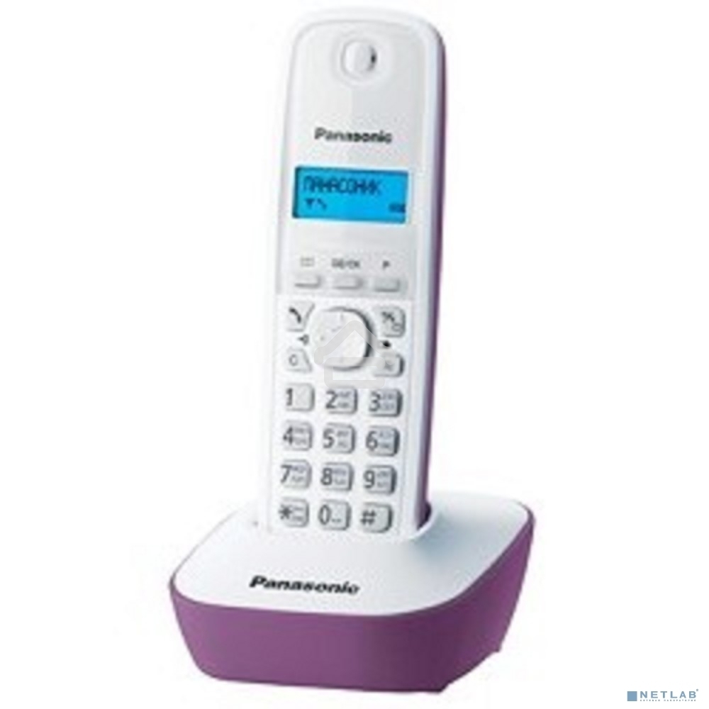 Телефон беспроводной (DECT) Panasonic KX-TG1611RUF (сиреневый) АОН, Caller ID,12 мелодий звонка,подсветка дисплея,поиск трубки