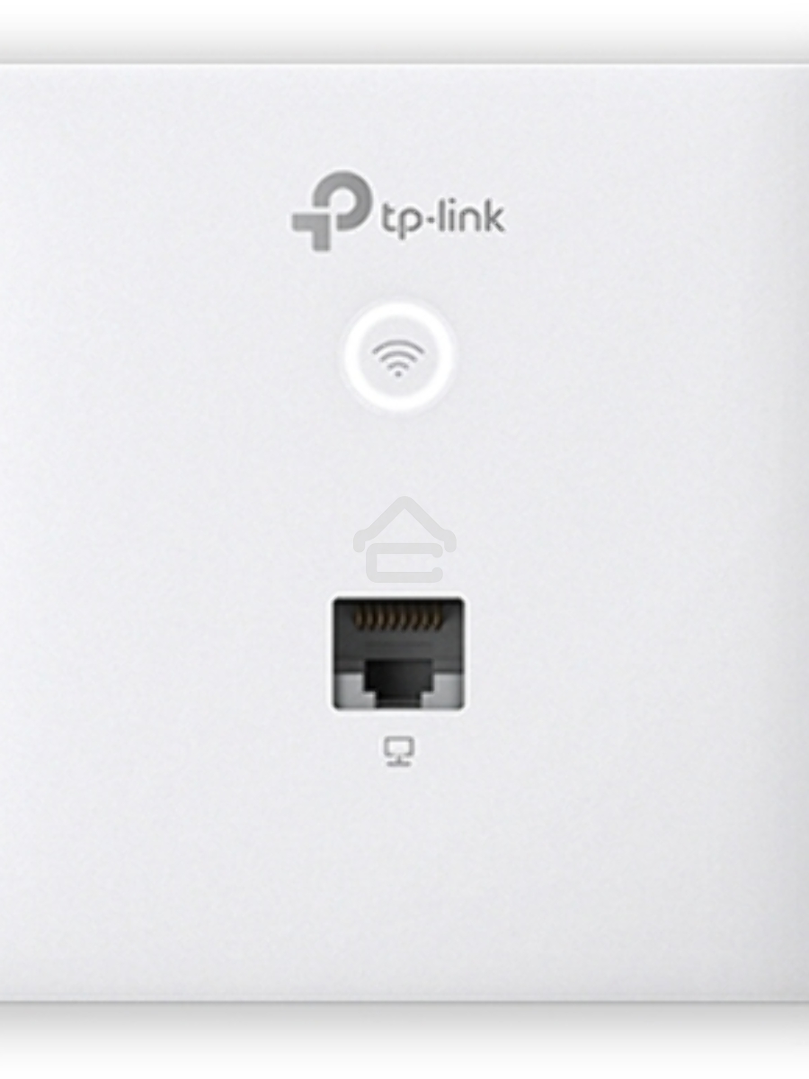 Точка доступа TP-Link Omada AC1200 wireless MU-MIMO Gigabit wall-plate Access Point, 1 Gigabit downlink port, 1 gigabit uplink port, 802.3af/at PoE in, wall plate mounting, support standalone mode and controlled by Omada SDN controller (Software/hardware/