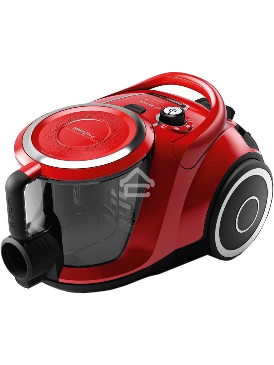 Пылесос Bosch BGS412234A красный, 2200 Вт, уборка сухая, пылесборник контейнер, 2.4 л