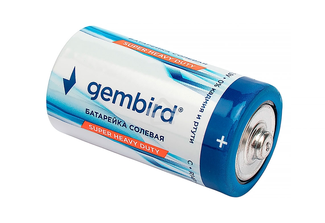 Батарейки солевые Gembird GB-R14P-4B, тип С(R14P), 4шт, коробка