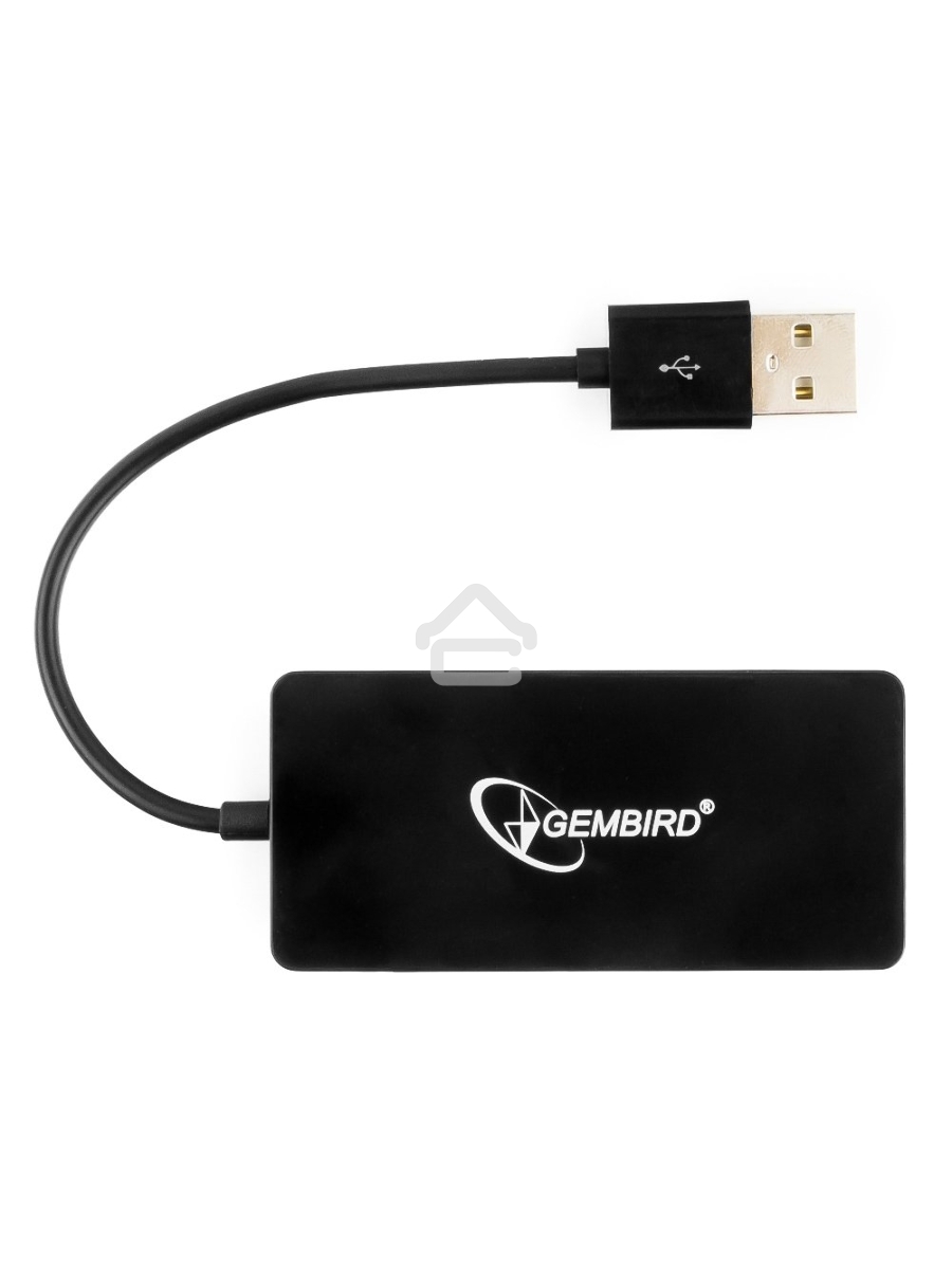 Концентратор USB 2.0 Gembird UHB-U2P4-03, 4 порта, блистер