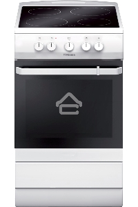 Плита электрическая Hansa FCCW54000 белый, конфорок 4 шт, духовка 68 л, 50 см x 85 см x 60 см
