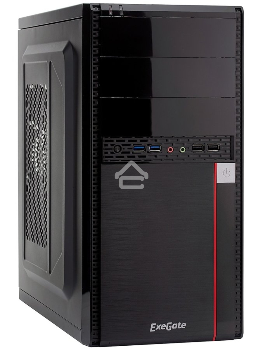 Компьютерный корпус Exegate EX277436RUS Minitower MA-371X Black, mATX <UN450, 120mm> 2*USB+2*USB3.0, Audio
