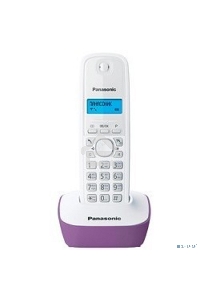 Телефон беспроводной (DECT) Panasonic KX-TG1611RUF (сиреневый) {АОН, Caller ID,12 мелодий звонка,подсветка дисплея,поиск трубки}