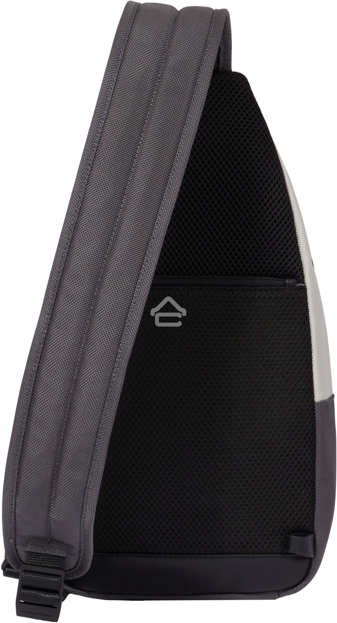 Рюкзак слинг мужской Piquadro Brief2 Special CA4536BR2S/GRN, нейлон/натур.кожа, серый/черный